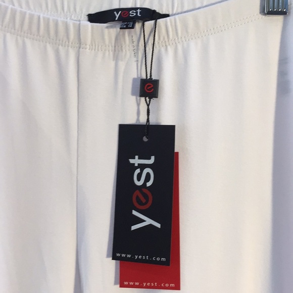 Yest Insider 8504 Stretch White Capris Leggings Activewear Size 14 - Picture 4 of 16